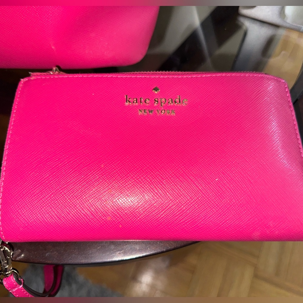 Kate Spade Fuschia/Hot Pink Wristlet Wallet